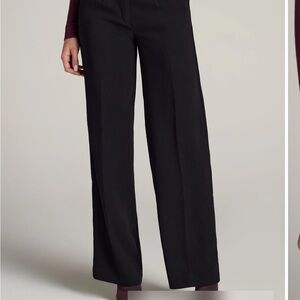 Brand new American Tall Black Pleated WIDE Leg Dress Pants for Tall Women sz 14